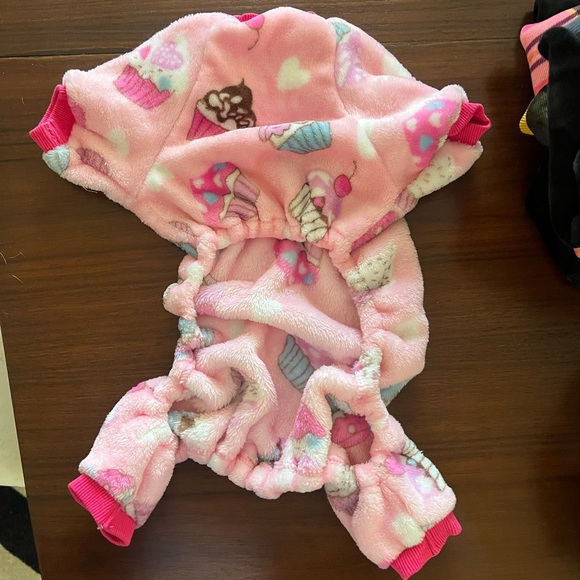 Fitwarm Sweet Cupcake Pet Clothes for Dog Pajamas PJS Coat Soft Velvet Pink XL - Picture 3 of 4